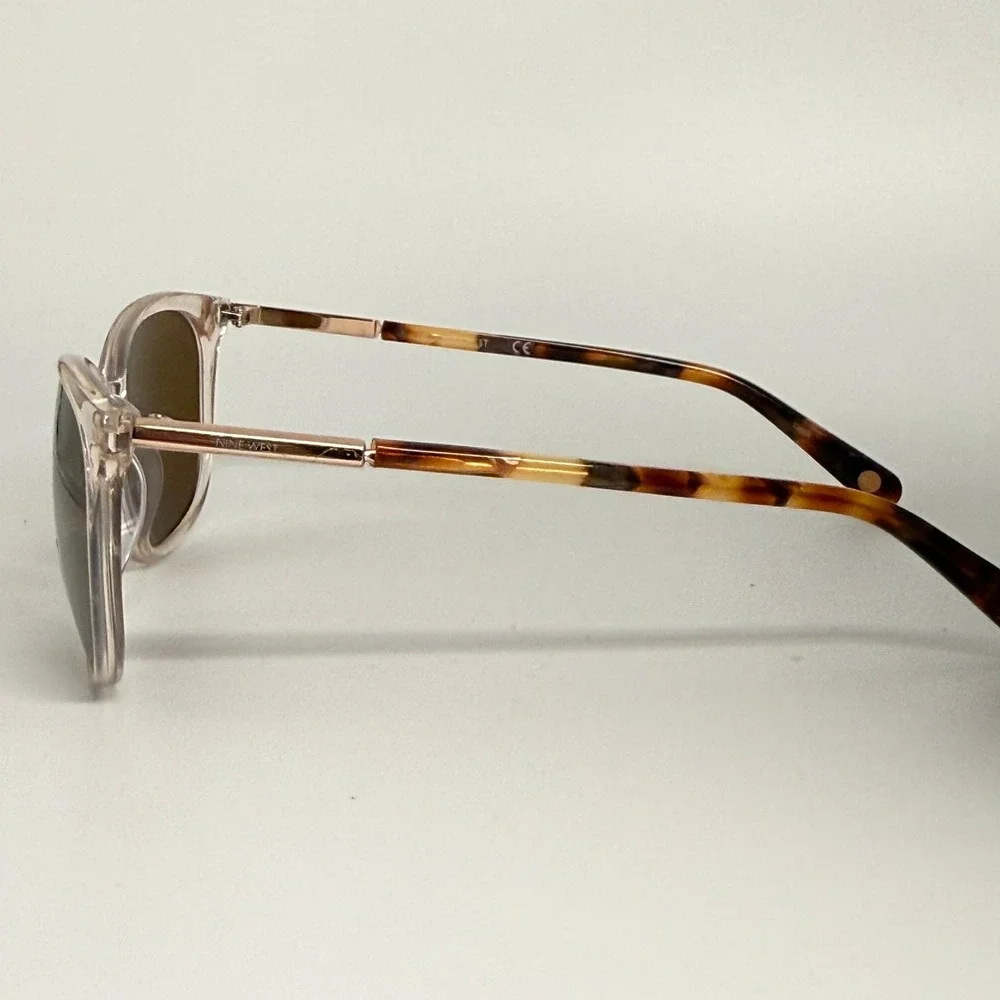 Nine West Sunglasses NW641S 265 Clear Tortoise Rose Gold 56-17-140